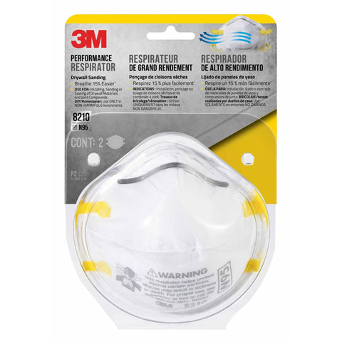 Two Pack N95 Dust Mask For Drywall Sanding Pro Level Respirator NIOSH Approved With Advanced Filter Media Cushioned Nose Foam Custom Fit Adjustable Nose Clip And Stretchable Straps For Easy Breathing