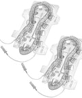 2 Pack DC47-00019A Dryer Heating Element Replacement For Samsung And Major Brands 5300W 240V metal coils on metal plates