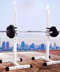 Adjustable Barbell Rack For Home Gym, Multi Function Squat Stand And Bench Press Station, Durable Steel Construction