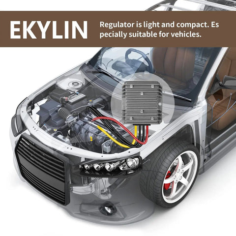 High Performance DC 12 To 24 Volt Step Up Converter Boost Regulator 10Amp 240Watt Power Adapter visible in vehicle engine compartment.