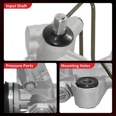 Input shaft, pressure ports, and mounting holes of Hydraulic Power Steering Rack And Pinion Assembly Direct Bolt On Fit For Ford Edge 2007 2014 And Lincoln MKX 2007 2015 New Unit Leak Proof Ref 22 2014