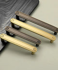 Four Pack Three Point Eight Inch Coffee Antique Brass Cabinet Pulls Handles For Kitchen Cupboard Wardrobe Closet Vanity Drawers Hardware