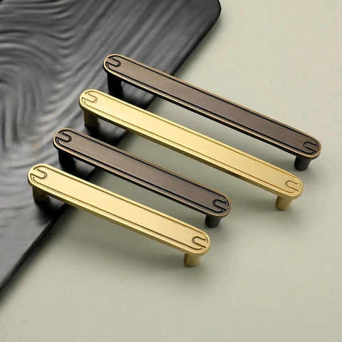 Four Pack Three Point Eight Inch Coffee Antique Brass Cabinet Pulls Handles For Kitchen Cupboard Wardrobe Closet Vanity Drawers Hardware