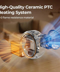 High-quality ceramic PTC heating system with V-0 flame resistance material for Portable 500W PTC Ceramic Space Heater