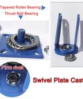 Heavy Duty Swivel Casters Set Of 4 With Quick Release Brakes Puncture Proof Rubber Tires Rolls Like Butter On Sturdy Steel Plate with bearings