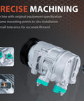 Straight Swap AC Compressor With Clutch Assembly For Hyundai Elantra And Kia Forte with precise machining details and installation features.