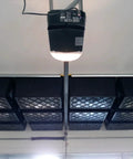 Overhead Garage Storage System With One Or Two Six Tote Sets Using Greenmade 27 Gallon Totes Sold By Costco Patent Protected Design