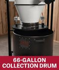 Professional 3 Hp 230 Volt Cyclone Dust Collector With 2 Micron Pleated Filter And Wireless Remote Timer Shut Off features a large 66-gallon drum.