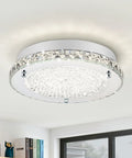 Brighten Up Your Space With A Modern 11 Inch Flush Mount Crystal LED Ceiling Light 4000K Daylight White 1980 Lumens K9 Crystal Beads