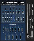 All In One Impact Nut Driver Set For DIY Enthusiasts With 38 Pieces displayed with magnetic and non-magnetic drivers