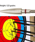 Archery Field Points Practice Tips 125 Grains Screw In Arrow Tips For Recurve And Compound Bow With Standard Thread