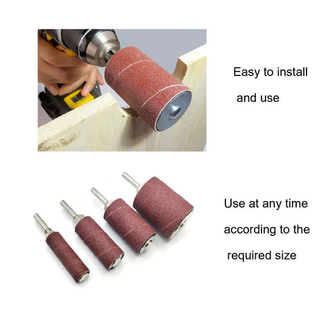 Heavy Hitter Rubber Sanding Drum Kit With Premium Cloth Backed Aluminum Oxide Abrasive Sleeves For Effortless Wood Smoothing And Crisp Profile Work In A No Sweat Twenty Piece Bundle showcasing different sanding drum sizes.