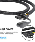 4 Pin Trailer Wiring Harness For Jeep Wrangler JK JKU 2007 2018 Plug And Play T Connector with dust cover detail