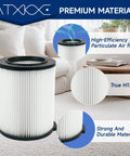 VF4000 Wet Or Dry Vacuum Replacement Filter Two Pack For 5 To 20 Gallon Vacuums visual with premium materials emphasized