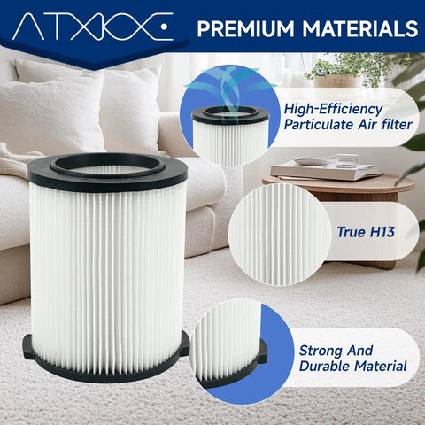 VF4000 Wet Or Dry Vacuum Replacement Filter Two Pack For 5 To 20 Gallon Vacuums visual with premium materials emphasized