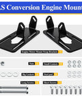 Adjustable LS Conversion Engine Mounts For Chevy GMC Square Body OBS Trucks Heavy Duty Motor Swap Brackets with hardware kit.