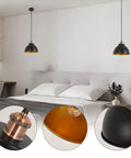 Bedroom with Dope Industrial Modern Black Barn Pendant Lights Set Of 3 For Kitchen Island Farmhouse Vintage Metal Dome Shade Hanging Ceiling Lamps