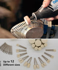 Game Changer 110 Piece Wool Buffing Wheels Polishing Kit For Dremel Tools with various sizes for jewelry crafting and shine.