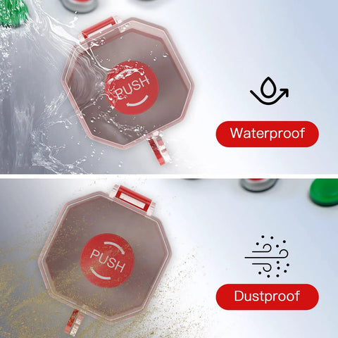 Emergency Stop Button Switch Cover Dustproof Safety Plastic Protector Lockout Cover Round Hole Compatible With 30mm Mounting 4 Pack