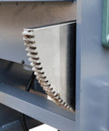 Heavy Duty Welding Positioner With VFD Display Handling Up To 1102 LB Horizontal Load For Precise Circumferential Rotating Welding Table Setup And Smooth Variable Speed Control, close-up of serrated edge.