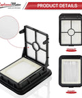CrossWave Replacement Kit For CrossWave Pet Pro 1785 2306 Series Vacuum Cleaner 3 Pack Multi Surface Brush Rolls 3 Pack Vacuum Filters Fits 1785 1785G 17854 Series Compare To OEM 1608684 1608683, front and back HEPA filter view