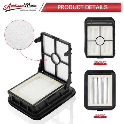 CrossWave Replacement Kit For CrossWave Pet Pro 1785 2306 Series Vacuum Cleaner 3 Pack Multi Surface Brush Rolls 3 Pack Vacuum Filters Fits 1785 1785G 17854 Series Compare To OEM 1608684 1608683, front and back HEPA filter view