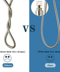 Shower hose for handheld shower head, 79-inch stainless steel braided, brushed nickel, kink-free design comparison