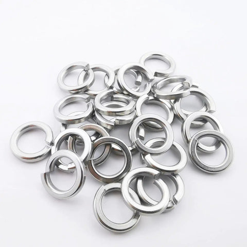 M10 Split Lock Washer Set 50 Pieces In 304 Stainless Steel 18 8 For Bolts Nuts And Screws Beefed Up Spring Lock Washers Silver