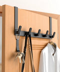 Over The Door Coat Rack And Hooks Heavy Duty Organizer For Winter Gear Fits Doors Up To One And Three Quarter Inches No Drill Easy