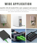 Bangun SC/APC to SC/APC fiber optic simplex patch cable, 9/125um OS1/OS2, white LSZH 2m, six-device network gear collage