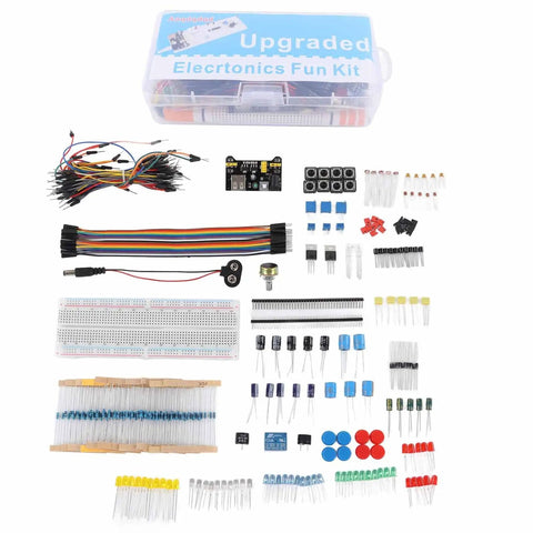 Starter Electronics Component Kit With Resistor Capacitor Diode Modules For Beginners layout with R3 board parts