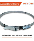 Heavy Duty Dust Collector Band Clamp Universal Adjustable Hose Strap Fits 11 Half To 24 Half Inch Shop Tough galvanized steel clamp.
