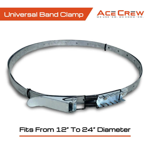 Heavy Duty Dust Collector Band Clamp Universal Adjustable Hose Strap Fits 11 Half To 24 Half Inch Shop Tough galvanized steel clamp.