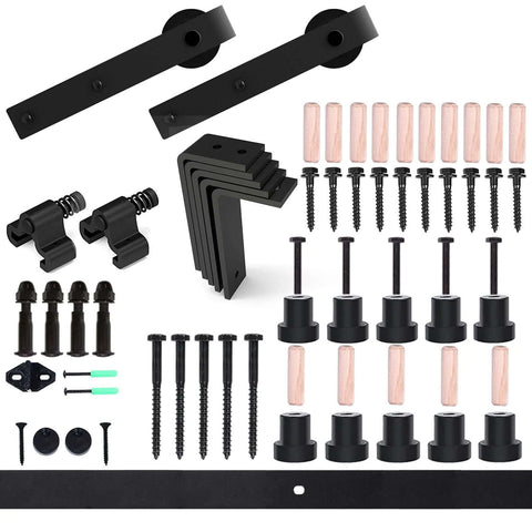 Ceiling Mount Sliding Barn Door Hardware Kit For Low Ceiling Spaces With L Shape Bracket System Fits 36 Inch Wide Single Wood Doors
