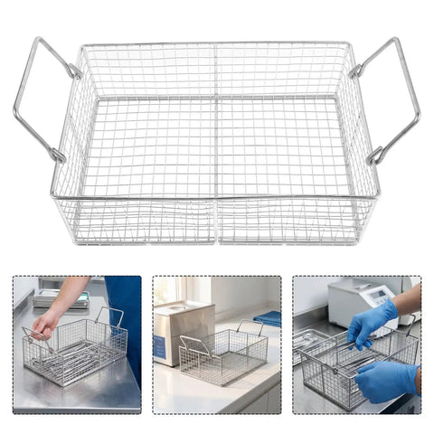 Ultrasonic Cleaning Basket For Delicate Gear And Jewelry Stainless Steel Lab Accessory That Keeps Small Parts Secure Boosts Fluid Circulation And Prevents Tangles In Watch Parts Jewelry Pieces And Tiny Tools, stainless mesh tray