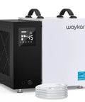 Serious 70 Pint Commercial Dehumidifier With Built In Pump And Drain Hose for Crawl Spaces and Large Basements with display and drain hose.