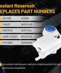 Engine Coolant Overflow Tank 603-638 Direct Fit Replacement For Audi A4 A4 Quattro displayed with part numbers over engine