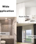 Ultra Heavy Duty Ceiling Curtain Track System Fits 1 To 20 Feet Spaces, Adjustable Room Divider Rod With Rollers, Hardware Kits And End Caps For Bedroom Offices And Modern Home Decor Sliding Black Curtains, wide application