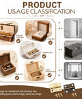 Image showing the Top Shelf Mini Brass Hinge Kit With Antique And Dope Gold Finishes for various decorative boxes usage.