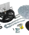 Beefed Up Chain Hoist Replacement Kit For Garage Doors 2000R 4 To 1 Reduction Wall Mount with metal components and chain