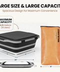 Grab And Go BBQ Prep Tub With Blanket 16L Collapsible Dish Basin And Cutting Board With Lid For Meal Prep Marinating Grilling