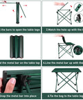 Step-by-step setup guide for Grab And Go Portable Camping Table With Aluminum Top Foldable Side Table For Outdoor Cooking.