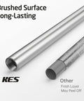 Comparison of brushed stainless steel finish vs inferior finish on Freestanding Toilet Paper Holder Stand With Reserve Storage.
