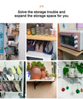 Heavy Duty Steel Shelf Brackets With Screws Triple Tripod Triangle L Brackets For Floating Shelving Units Hella Sturdy Heavy Supports With No Sweat DIY Installation Solid White Finish One Pair in various home storage setups.