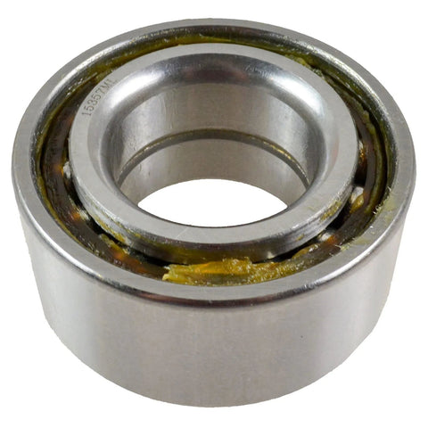 Close-up of a front wheel bearing from the Front Wheel Bearing And Hub Kit For 1996 2000 Toyota RAV4 Two Bearings And Two Hubs Includes Easy Drop In Installation For A Smooth Ride And Quiet Operation Perfect For DIY Auto Repair And Replacing Worn Front Axle Components