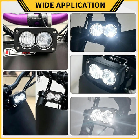 Ultra Bright Ebike Front Light With 3 Pin Plug And Play No Wire Cutting Connection For Ridstar Q20 And Q20 Pro, Easy Install LED Headlight Bar, Weatherproof Bike Front Lamp For Commuter And Adventure Rides