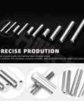 110 Piece Dowel Pin Set M2 M3 M4 M5 304 Stainless Steel Cylindrical Shelf Peg Pins for aligning and fastening components