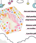 Stars Wall Decals Set With Unicorn And Clouds Glow In The Dark for bedroom ceiling decor, vinyl unicorn and stars illustration