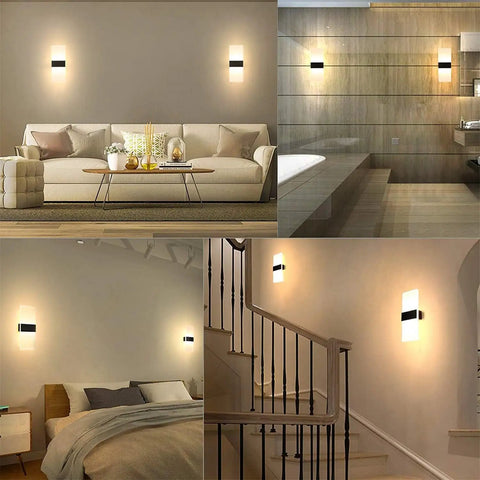 Rechargeable Battery Powered Wall Sconce Pair With Touch Dimming in living, bedroom, and hallway settings, two pack, battery operated.