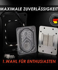 Straight Fire Performance AMD AM5 And AM4 CPU Waterblock showing nickel plated copper cold plate and microfins.